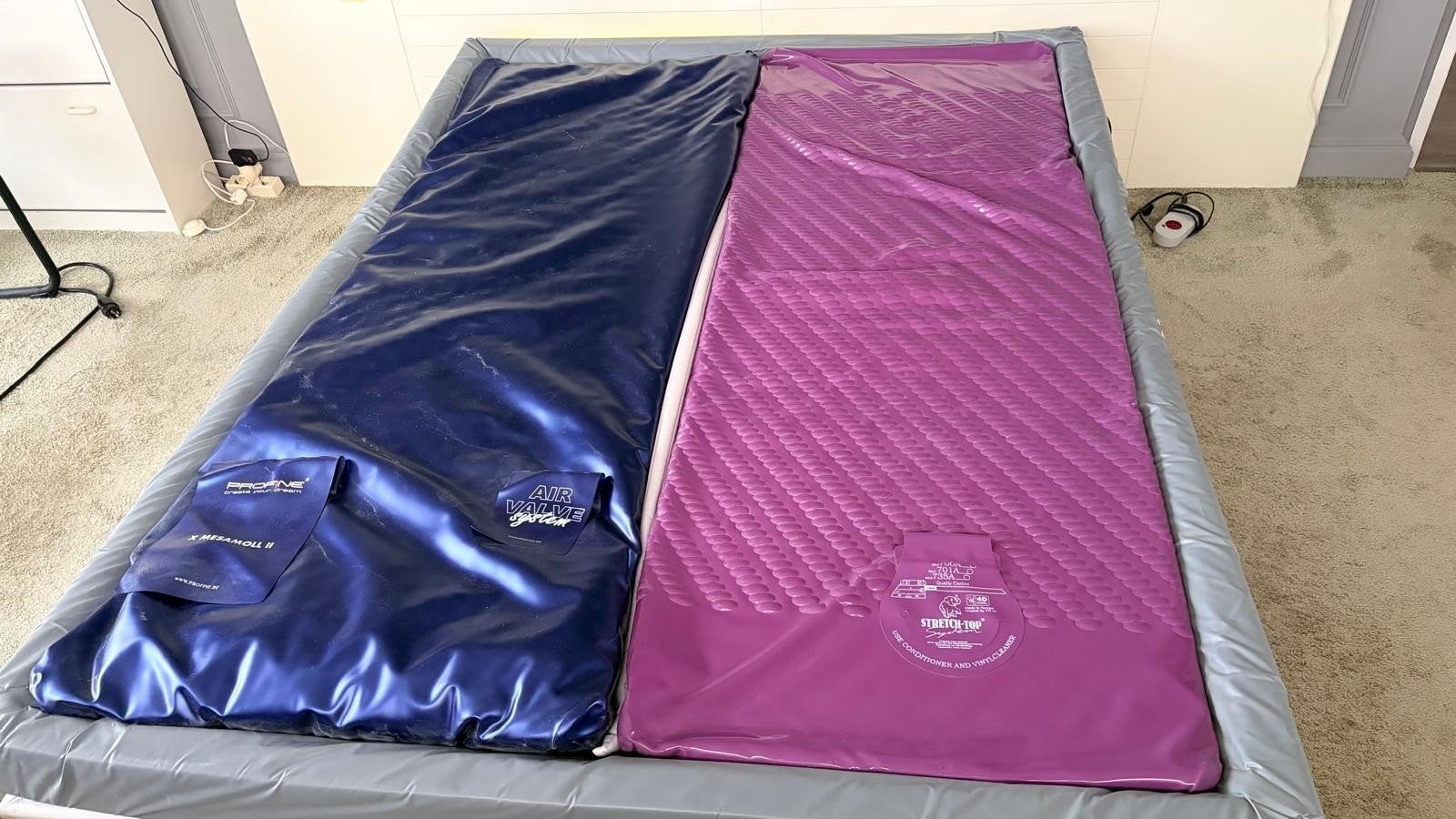 Dual Waterbed met Kanthal Verwarming 160x220 (ook los), Ophalen, Duo-systeem, Tweepersoons, Zo goed als nieuw