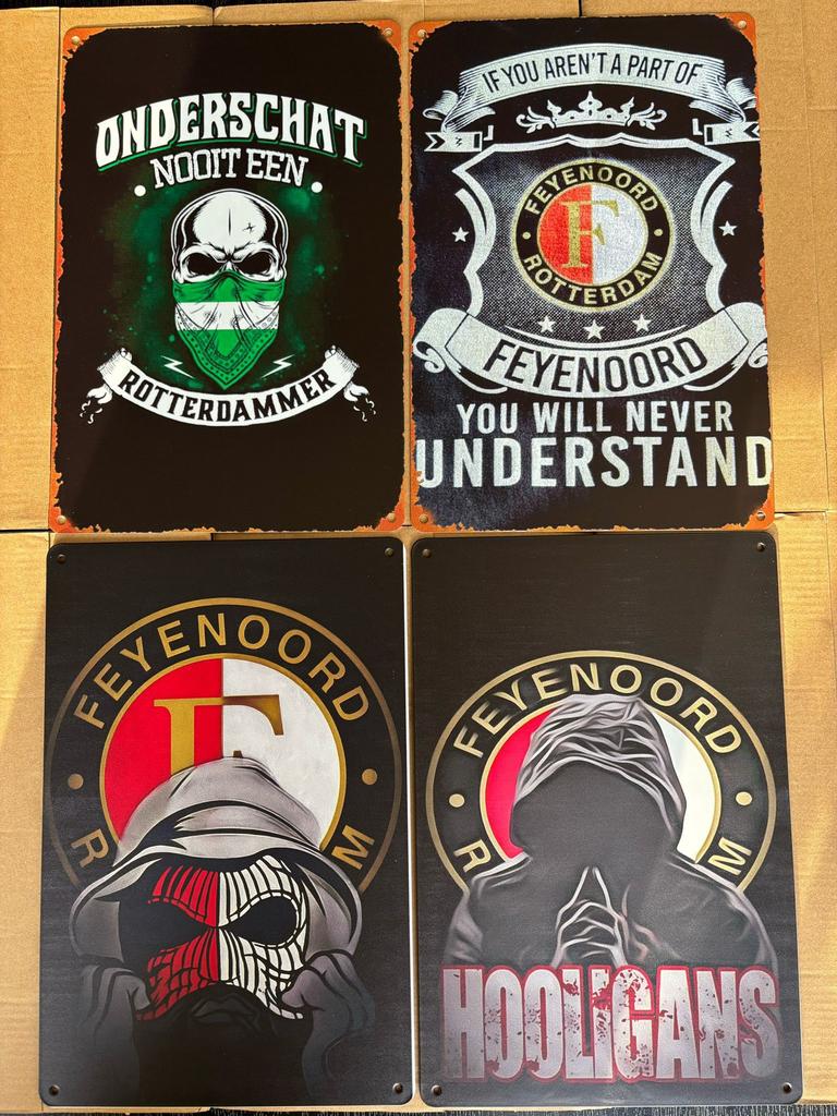 Feyenoord / Rotterdam metalen muurplaat, Verzamelen, Merken en Reclamevoorwerpen, Ophalen, Nieuw, Reclamebord