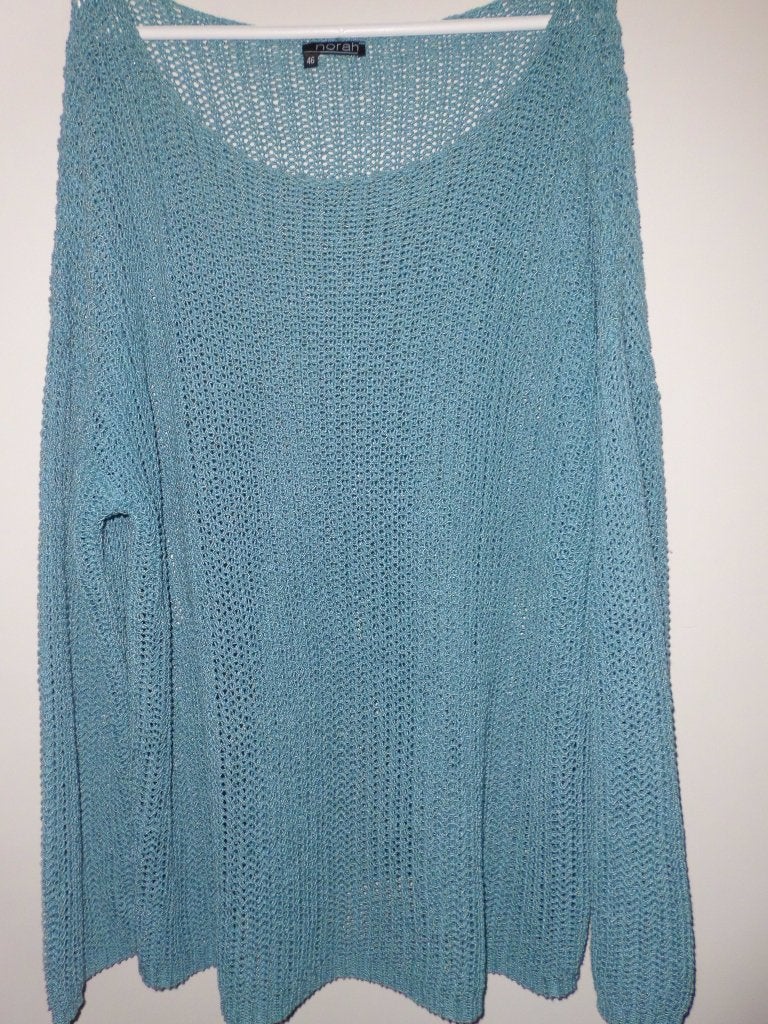 z.g.a.n. grof gebreide trui van Norah in 46 (petrol kleur), Overige kleuren, Verzenden, Maat 46/48 (XL) of groter, Zo goed als nieuw