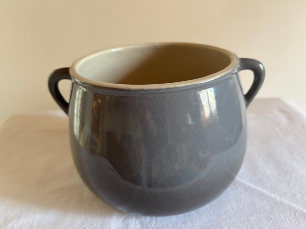 Le Creuset bonenpot/ fonduepan, Gietijzer, Ophalen of Verzenden, Zo goed als nieuw, Keramische plaat