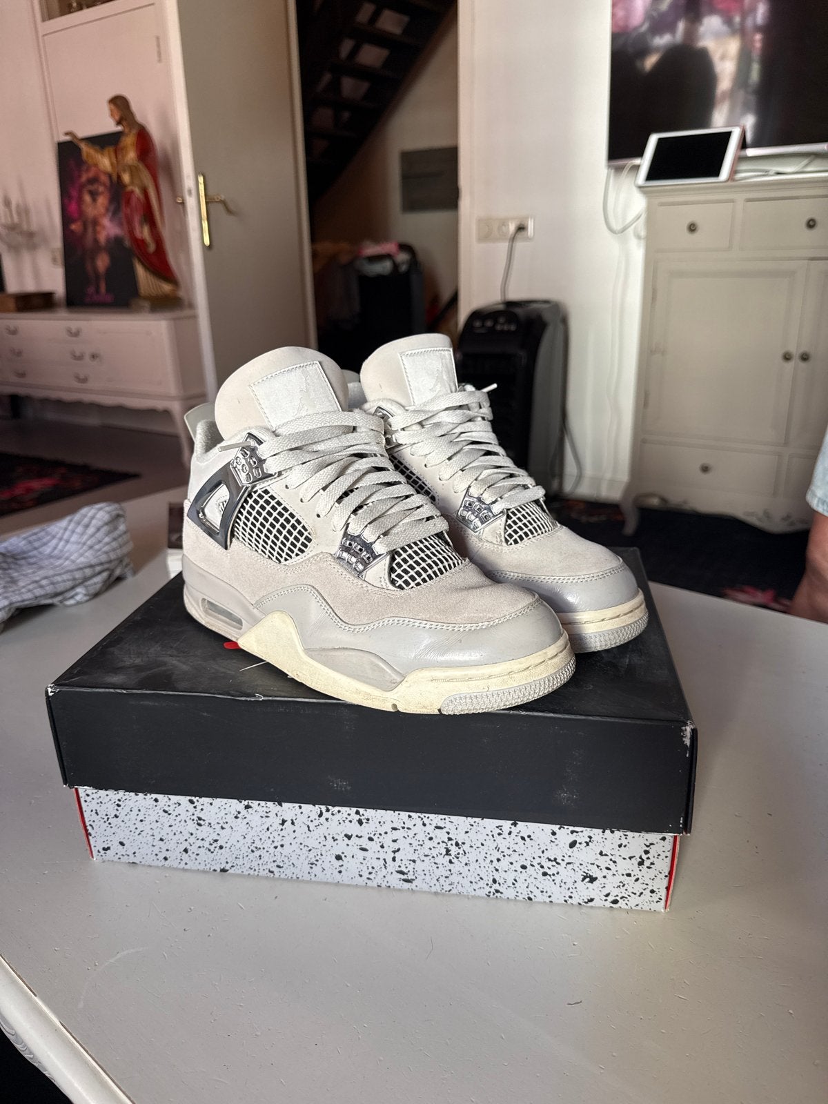 Nike Air Jordan 4 Retro Frozen sneakers, Overige kleuren, Ophalen of Verzenden, Sneakers of Gympen, Zo goed als nieuw