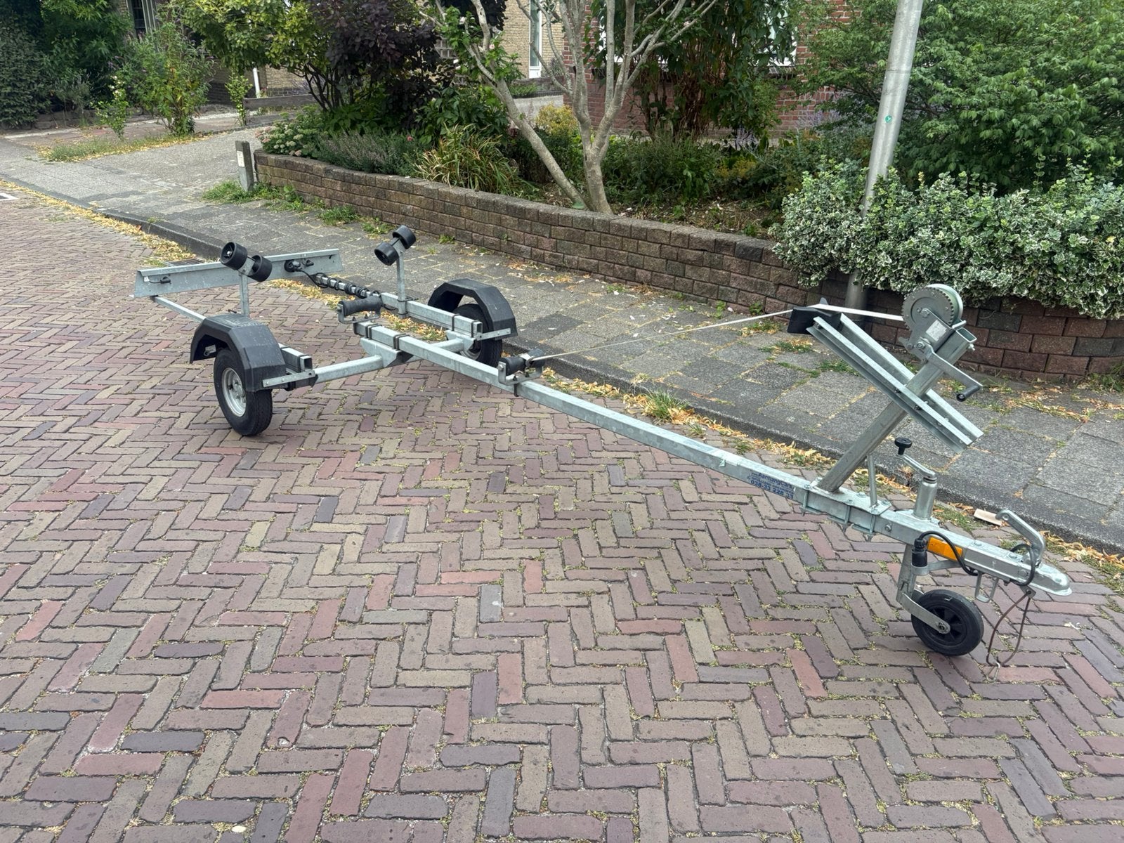 Kalf boot trailer  kar rib rubberboot speedboot 3,70 M., Watersport en Boten, Ophalen, Gebruikt