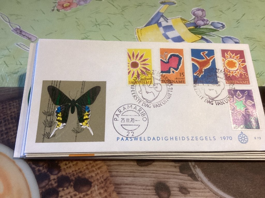 No4298 Suriname E73 karrewiel Heb ook Nederland jaargangen, Postzegels en Munten, Ophalen of Verzenden, Onbeschreven, Rest van de wereld