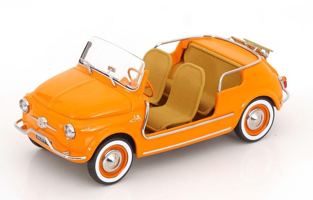 JSN Norev 1:18 Fiat 500 Jolly 1965 orange, Hobby en Vrije tijd, Modelauto's | 1:18, -, Norev, Ophalen of Verzenden, -