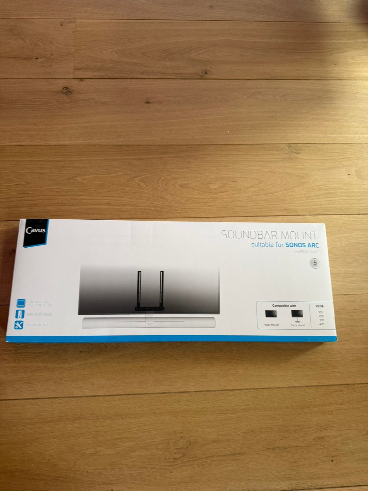 Cavus Vesa Soundbar Beugel Sonos Arc (Ultra) – Wit - Nieuw, Ophalen of Verzenden, Nieuw