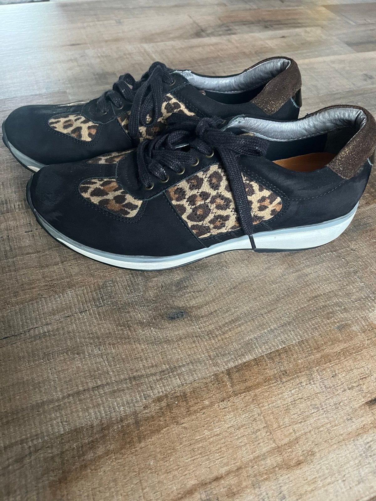 Xsensible Stretchwalker sneakers met luipaardprint, Zwart, Ophalen of Verzenden, Sneakers of Gympen, Gedragen