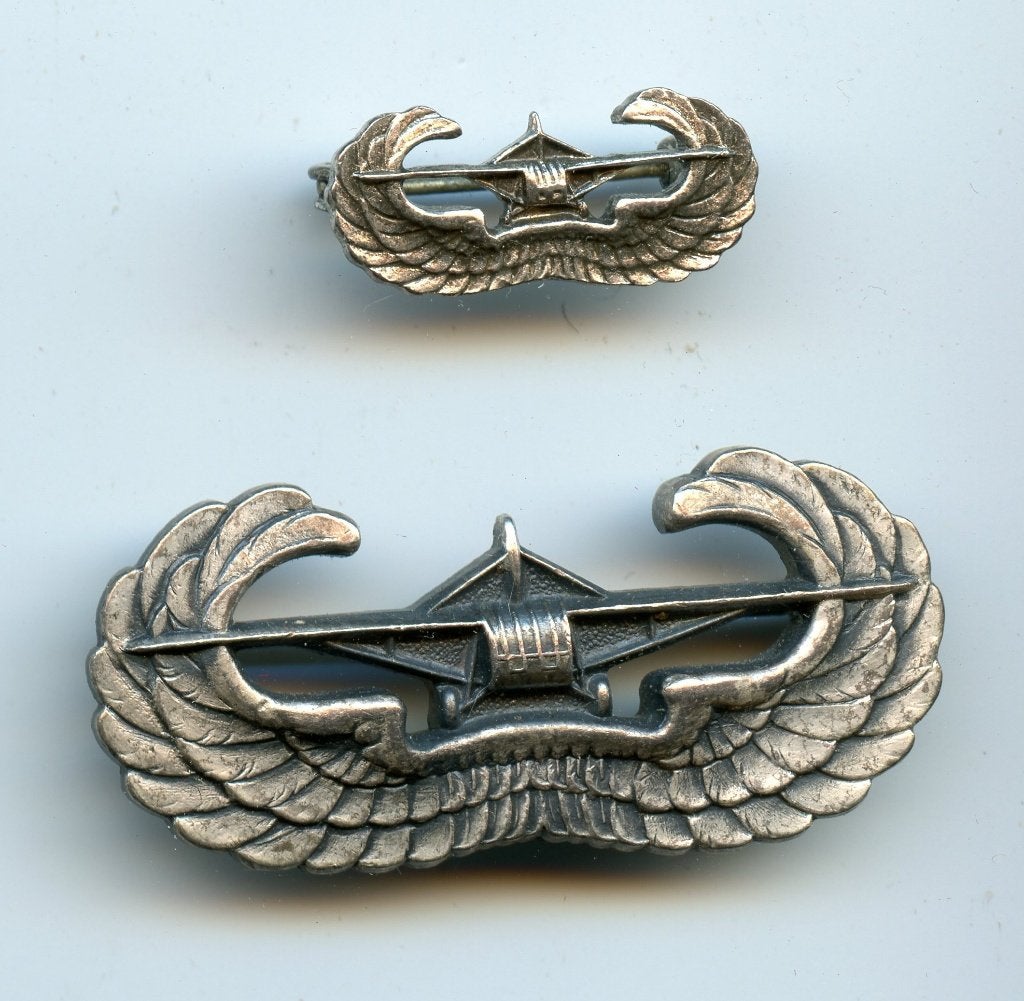 WO2 US Sterling Glider Wing + Mini, Verzamelen, Militaria | Tweede Wereldoorlog, Verzenden, Landmacht, Amerika, Lintje, Medaille of Wings