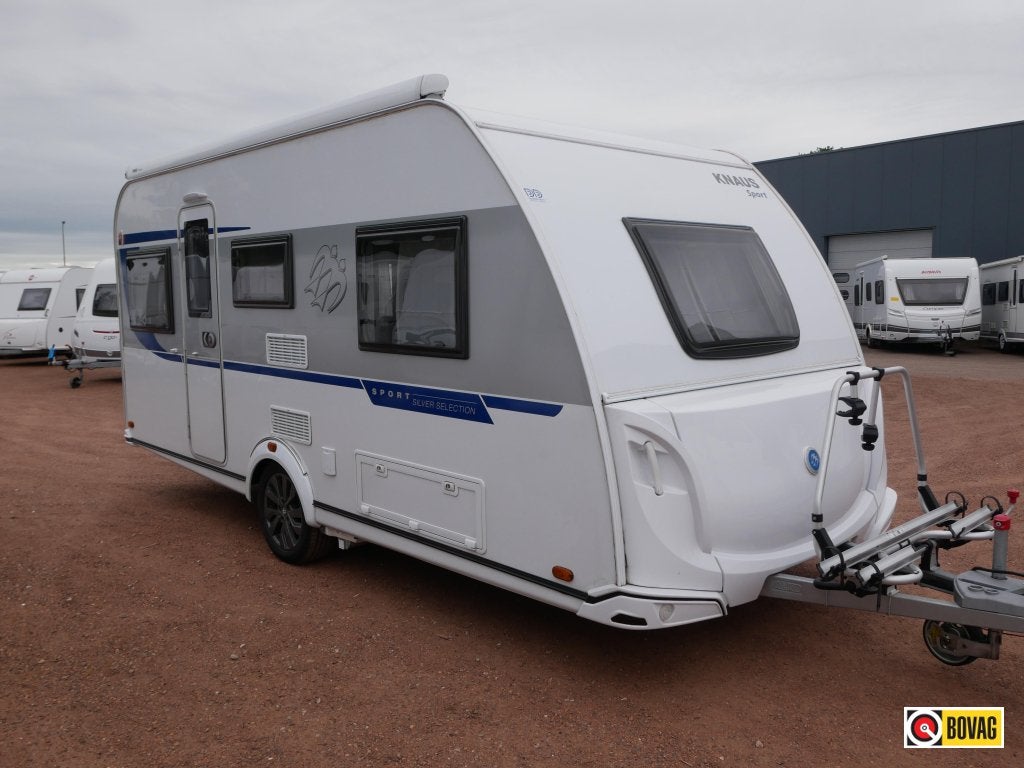 Knaus Sport Silver Selection 460 EU Mover, luifel, fietsenre, Bedrijf, Treinzit, Schokbreker, 4 tot 5 meter