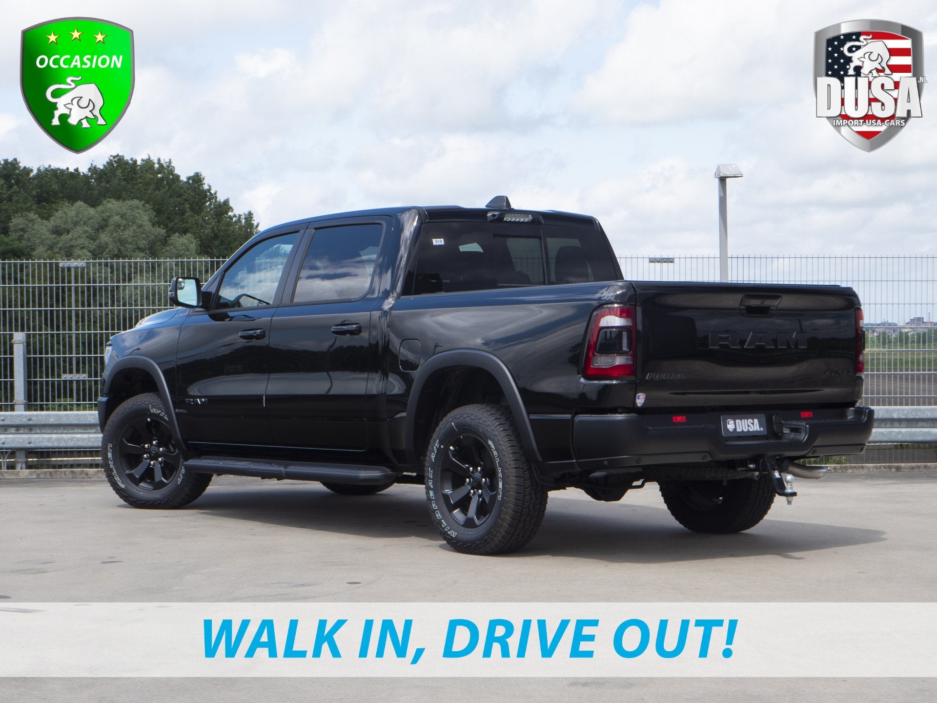 RAM 1500 Rebel | 3.6L V6 | Crew Cab Full | HUD | LEDER | Pan, Auto's, Dealer onderhouden, Gebruikt, Zwart, Bedrijf