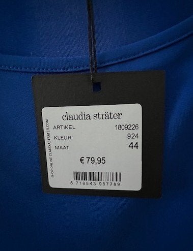 NIEUW Claudia Sträter basic top shirt blauw 44, Kleding | Dames, Maat 42/44 (L), Nieuw, Lange mouw, Claudia Sträter