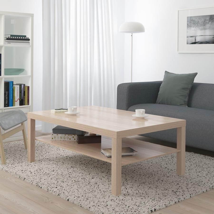 IKEA LACK Salontafel, wit gebeitst eikeneffect, 118x78 cm, 100 tot 150 cm, Zo goed als nieuw, Rechthoekig, Overige houtsoorten