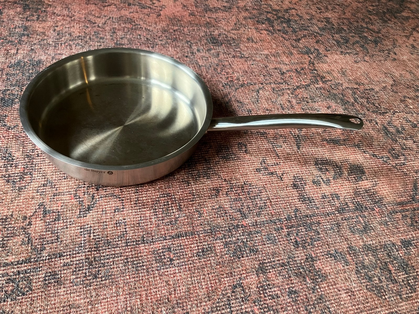 De Buyer RVS Inductie/Koekenpan - 28 cm, Huis en Inrichting, Koekenpan, Gebruikt, De Buyer, Ophalen of Verzenden
