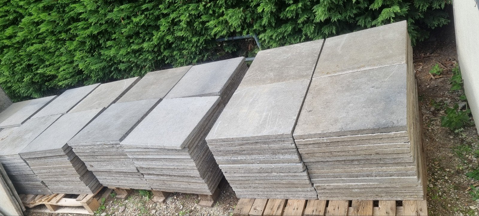 ruim 55m2 chinees natuursteen 50x50cm 3cm dik te koop, Ophalen, Gebruikt, Natuursteen, Terrastegels
