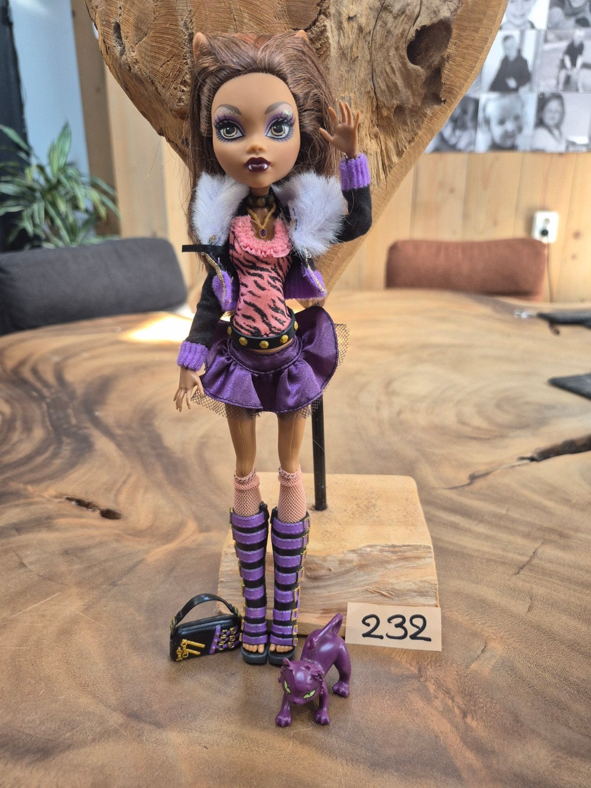 Monster High Clawdeen Wolf pop met accessoires, Ophalen of Verzenden, Zo goed als nieuw, Overige typen