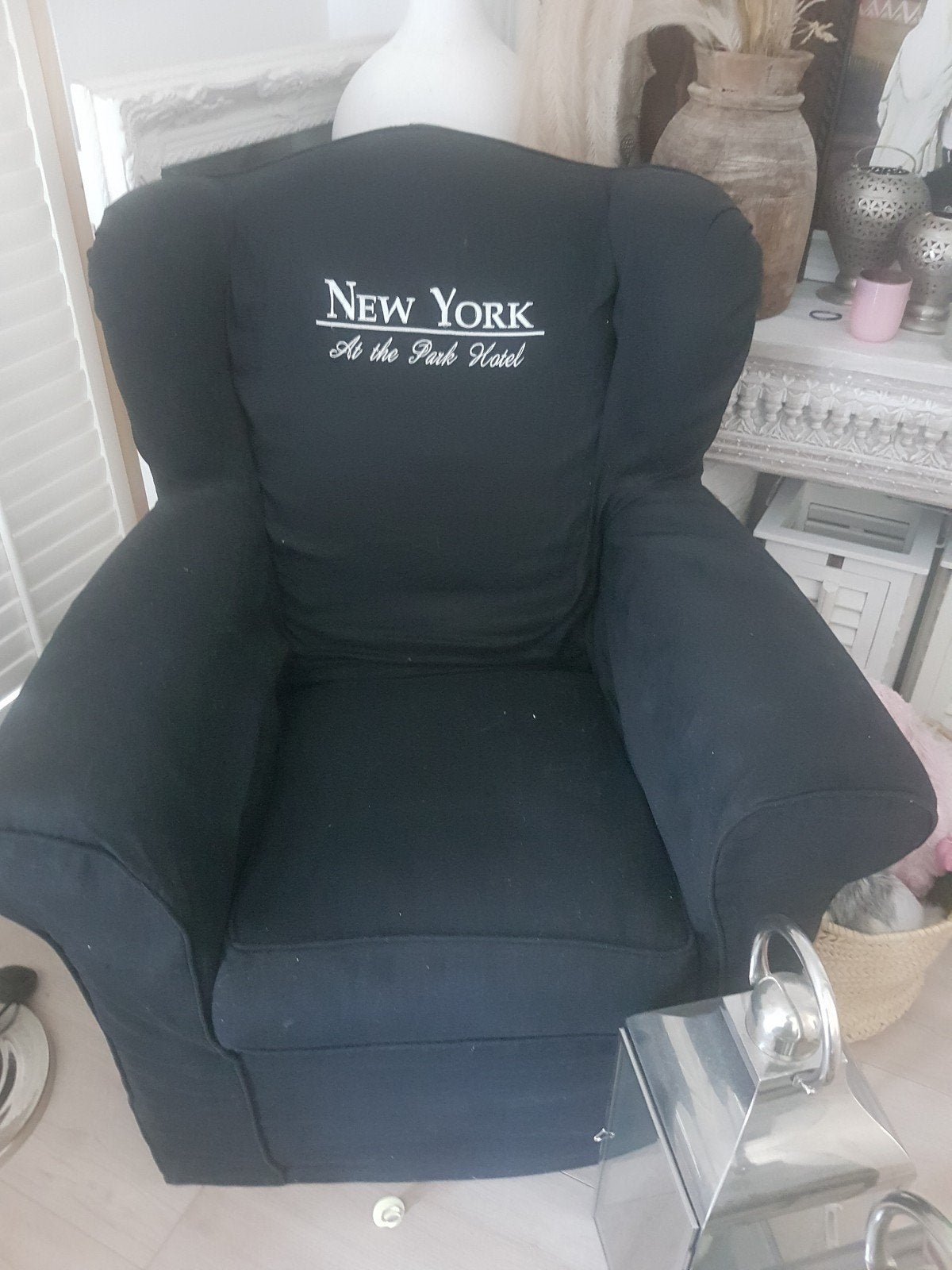 Riviera Maison Fauteuil Stoel - New York, Ophalen, Gebruikt, 75 tot 100 cm, Stof