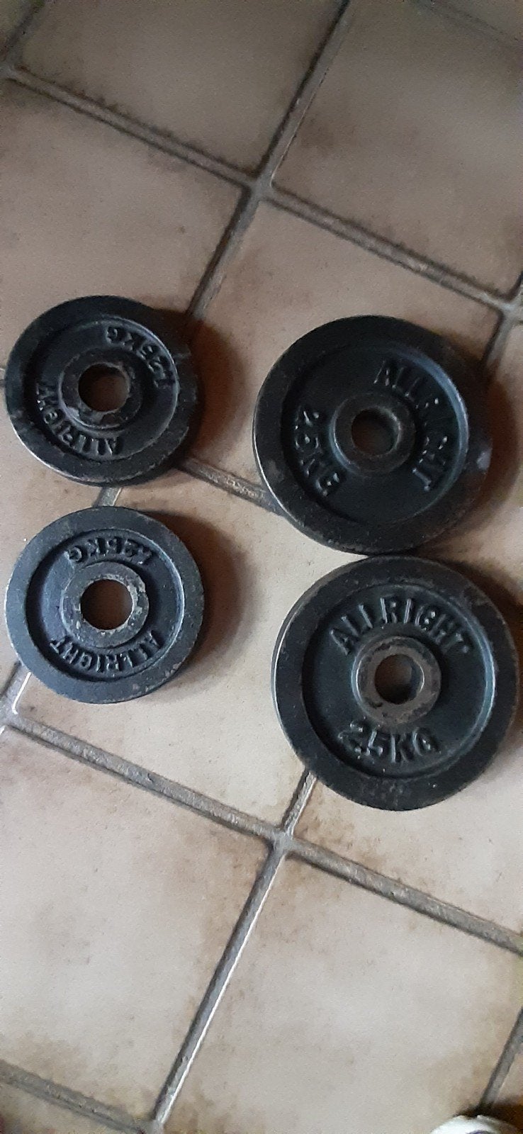 Allright Halterschijven - 2x 1.25kg, 2x 2.5kg, Ophalen, Gebruikt, Halterschijven