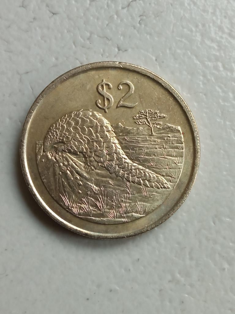 Zimbabwe 2 dollar 1997., Postzegels en Munten, Munten | Afrika, Ophalen of Verzenden, Zimbabwe, Losse munt