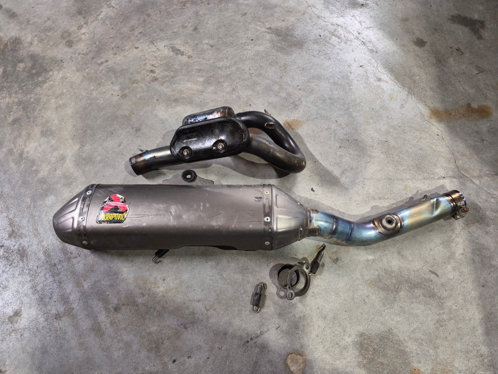 Kawasaki kxf 450 2019-2023 akrapovic uitlaat systeem, Ophalen of Verzenden