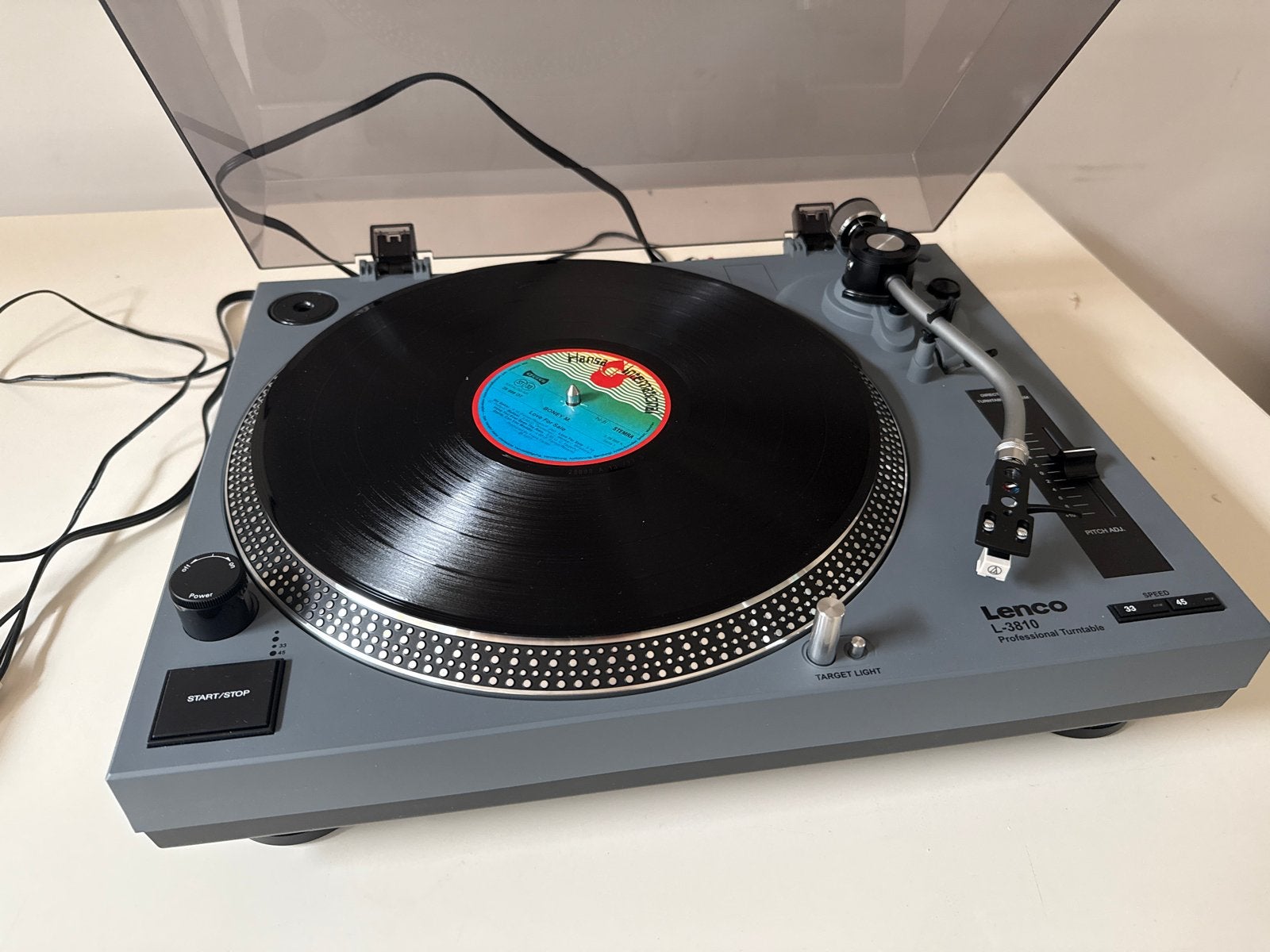 Lenco L-3810 Professionele Platenspeler met USB, Audio, Tv en Foto, Platenspelers, Pitch-regelaar, Zo goed als nieuw, Platenspeler
