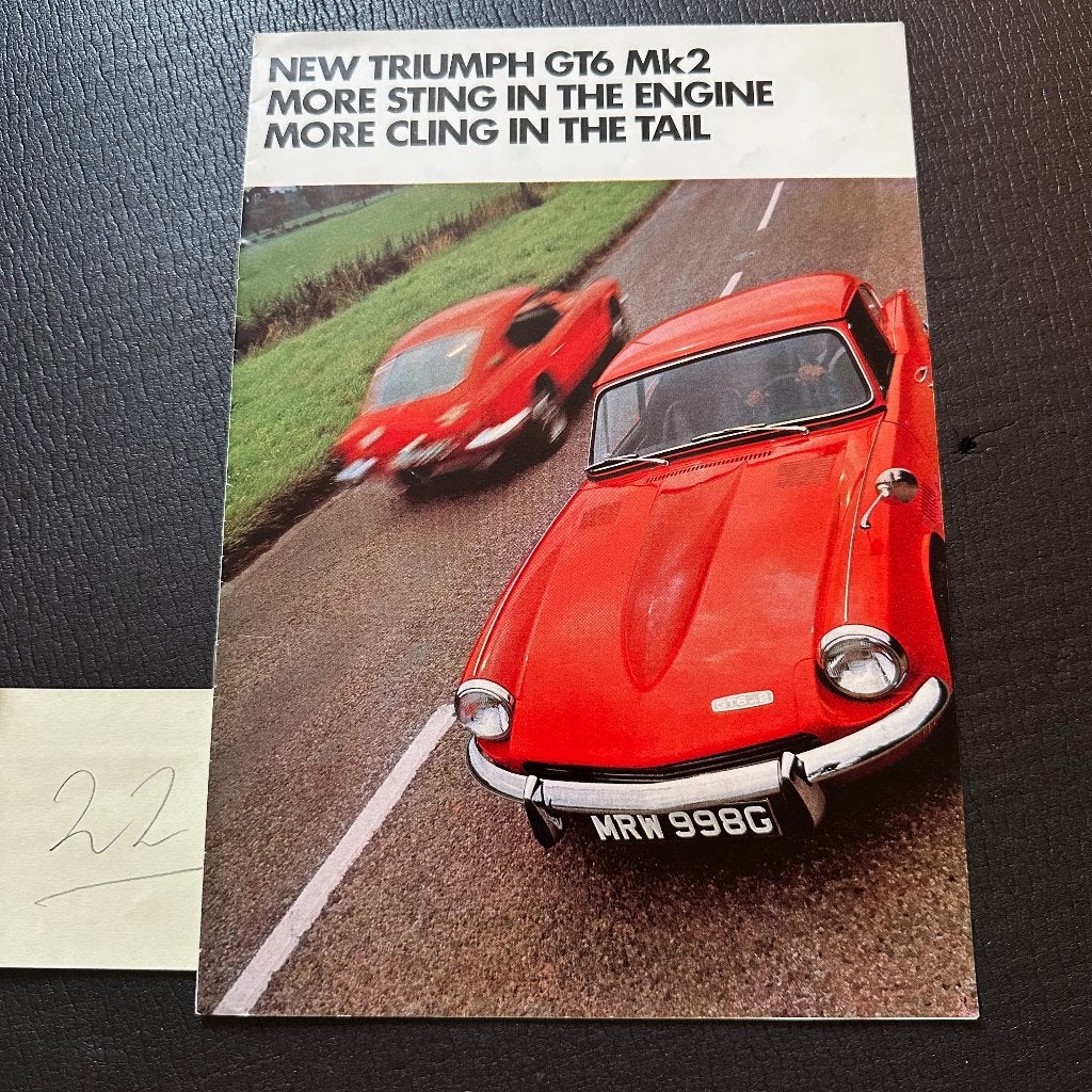 #22) TRIUMPH GT6 Mk2 - 1969, Verzenden, Gelezen, Overige merken