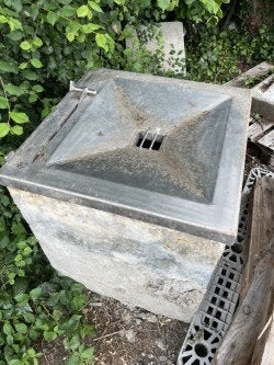 Camperput met camperputdeksel set / uitstort grijs water, Ophalen, Gebruikt, Rvs, Overige typen