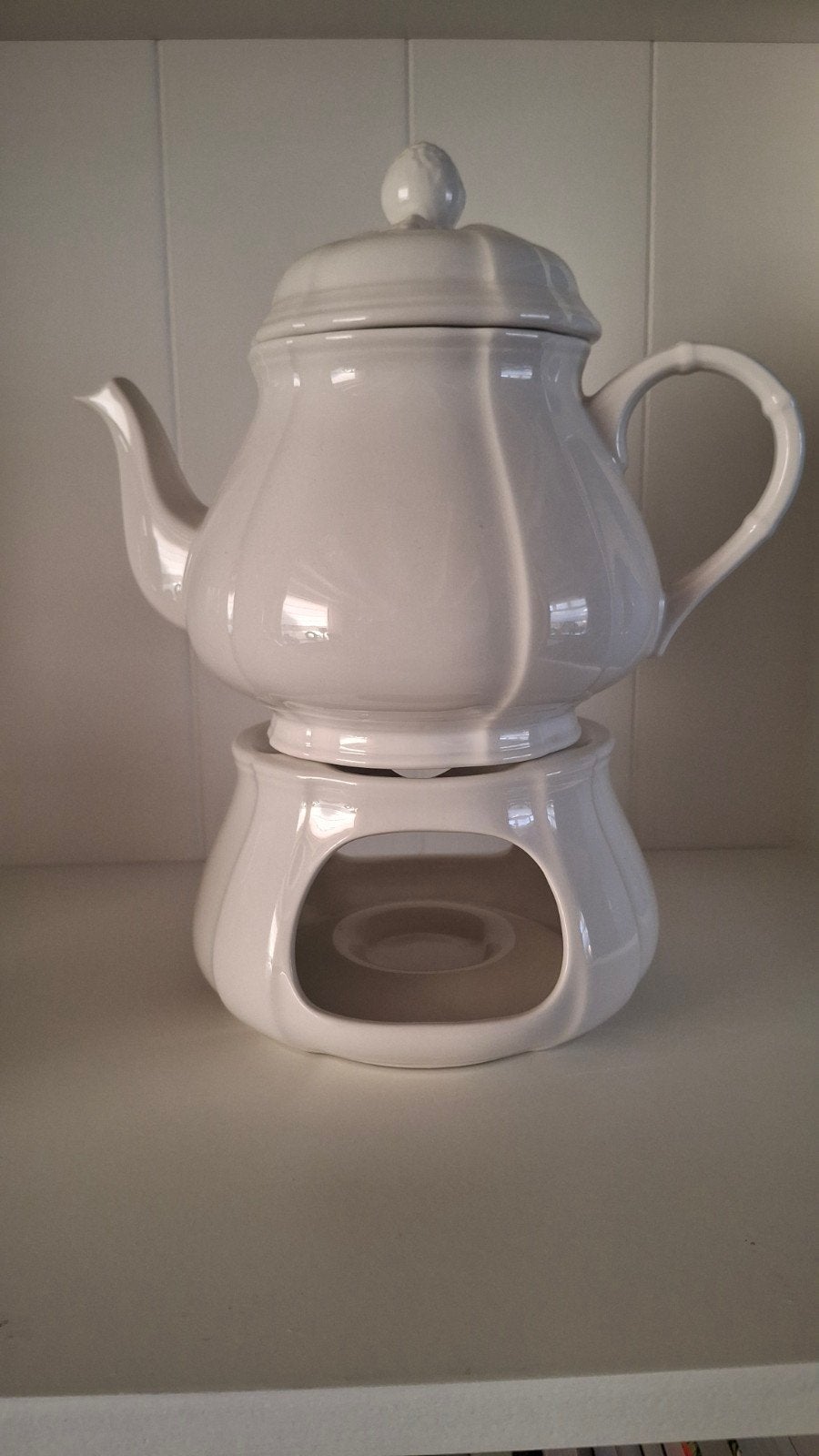 *Villeroy en Boch" Manoir Theepot met onderlicht, Villeroy & Boch, Ophalen of Verzenden, Zo goed als nieuw, Theepot