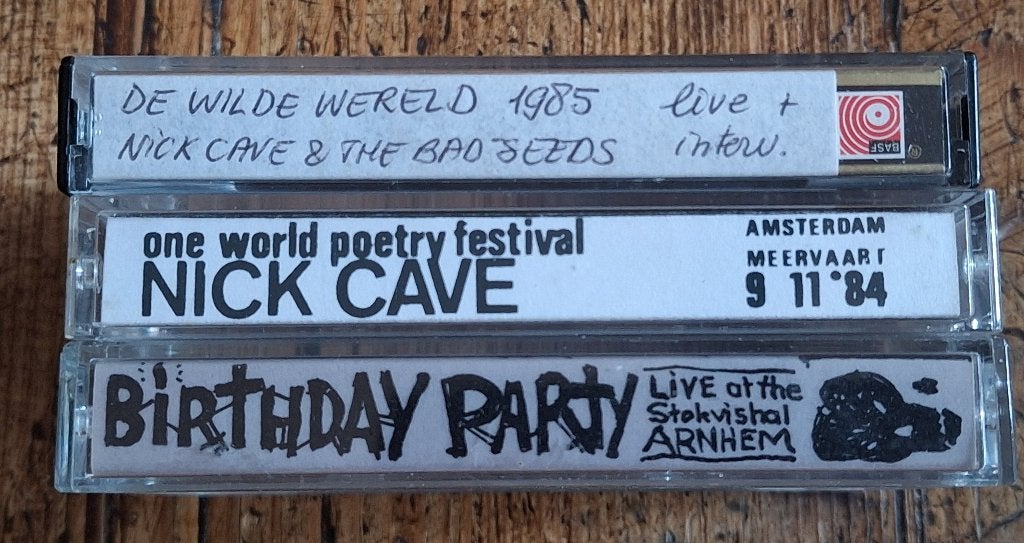 3 cassettes NICK CAVE / BIRTHDAY PARTY, 2 t/m 25 bandjes, Ophalen of Verzenden, Zo goed als nieuw, Origineel