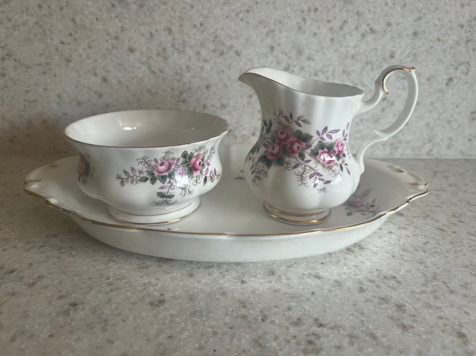 3 delige roomset Lavender Rose Royal Albert, Verzenden