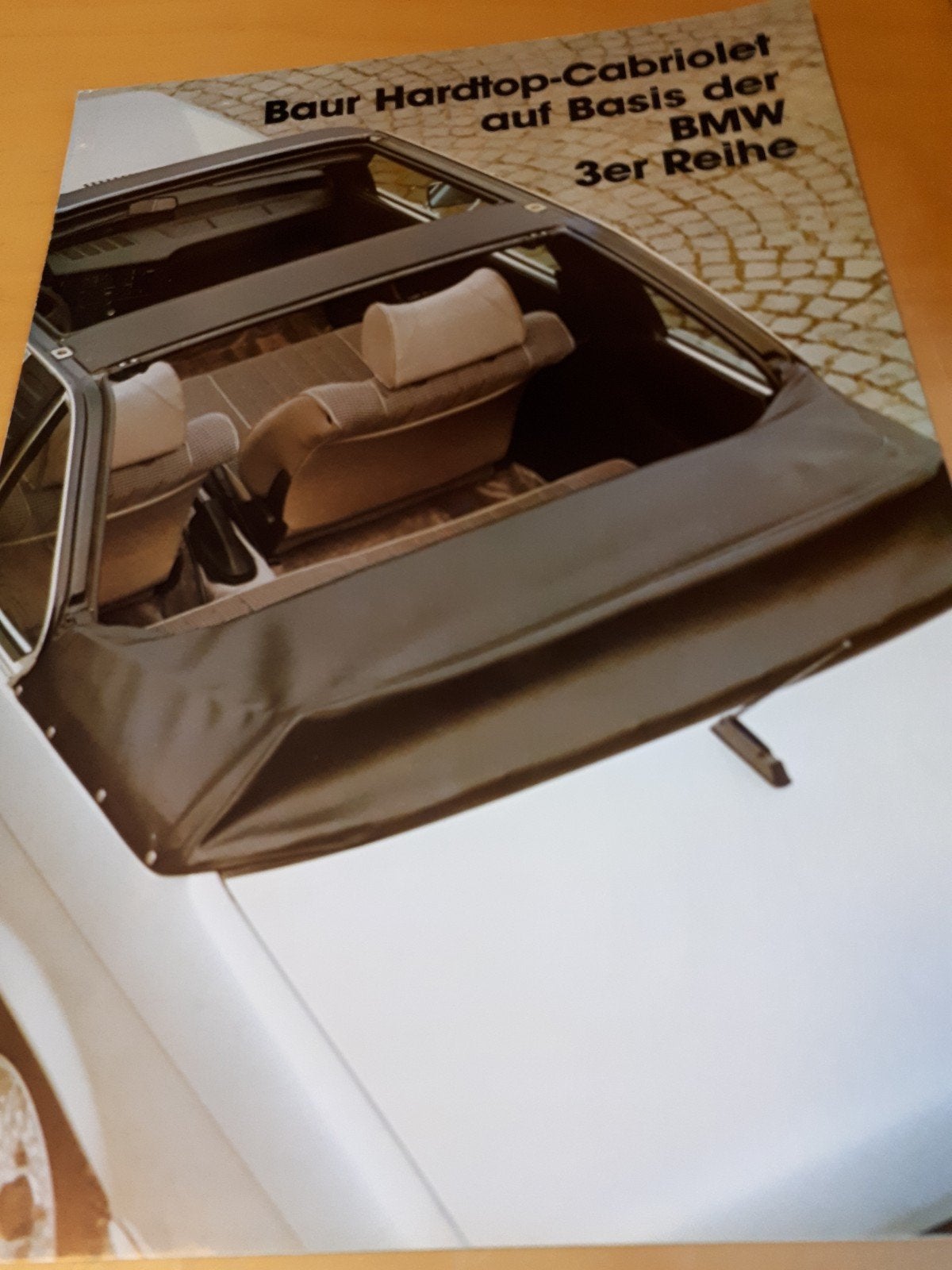 1981 BMW 3 serie Baur cabriolet folder BMW e21 320i izgst, Boeken, Auto's | Folders en Tijdschriften, Ophalen of Verzenden, Zo goed als nieuw