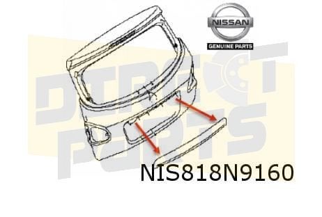 Nissan Qashqai achterklepgreep (bij camera) (J11) (1/14-5/21