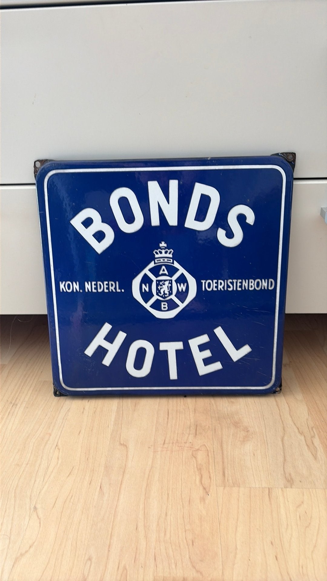 Emaille reclamebord ANWB Bonds Hotel, Ophalen of Verzenden, Zo goed als nieuw, Reclamebord