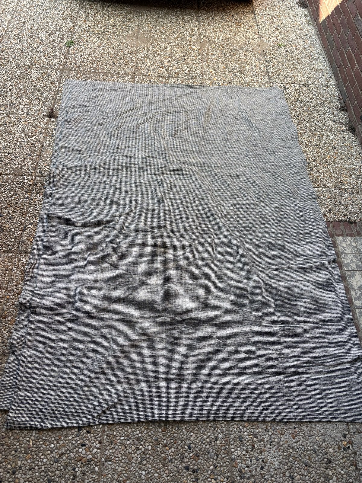 2x IKEA TIPHEDE vloerkleed 155x220 cm - zwart/naturel, Ophalen, Gebruikt, Zwart, 150 tot 200 cm
