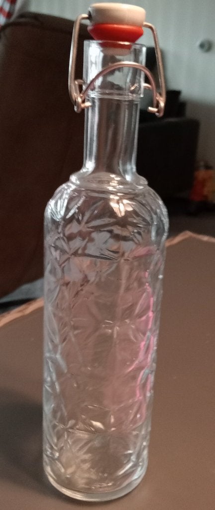 BORMIOLI ROCCO ORIENTE BEUGELFLES 1L MET PATROON, Overige typen, Nieuw, Ophalen of Verzenden, Glas