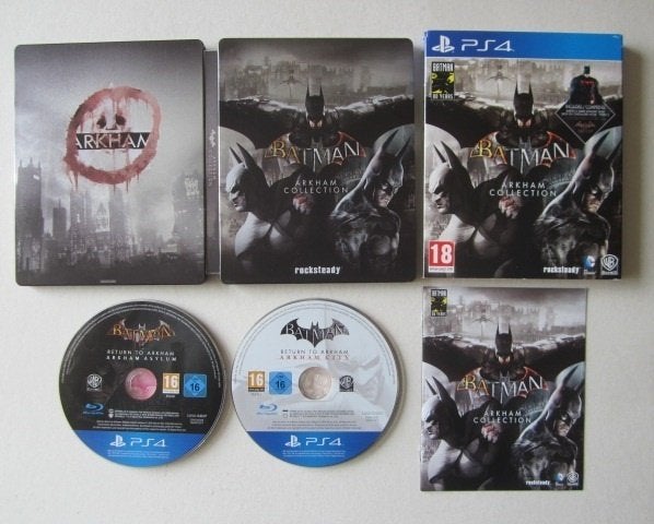 Batman Arkham collection Playstation 4 PS4 steelbook, Avontuur en Actie, 1 speler, Ophalen of Verzenden, Zo goed als nieuw