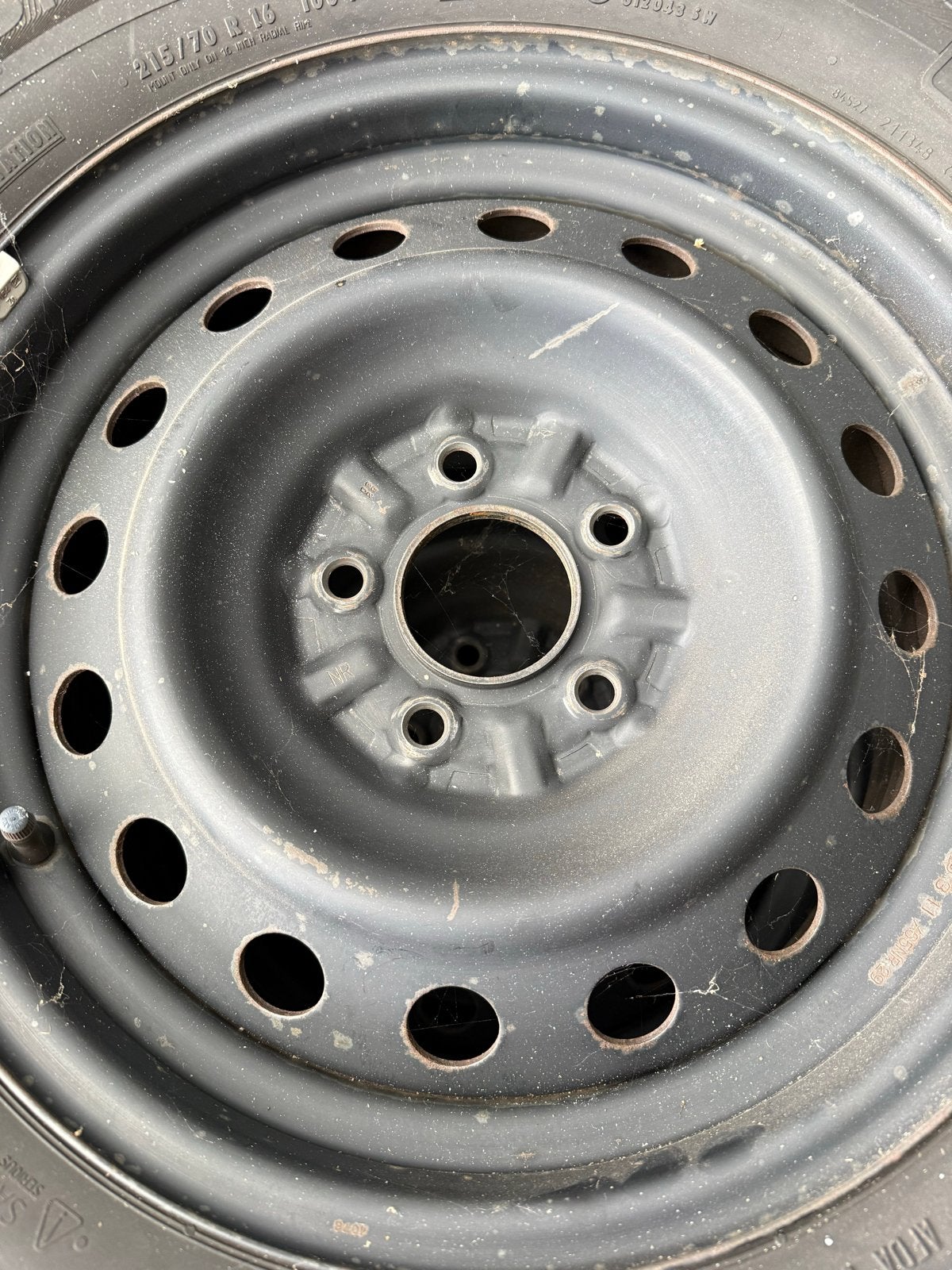 Set van 4 gebruikte winterbanden op stalen velgen, Ophalen, 16 inch, Banden en Velgen, Winterbanden