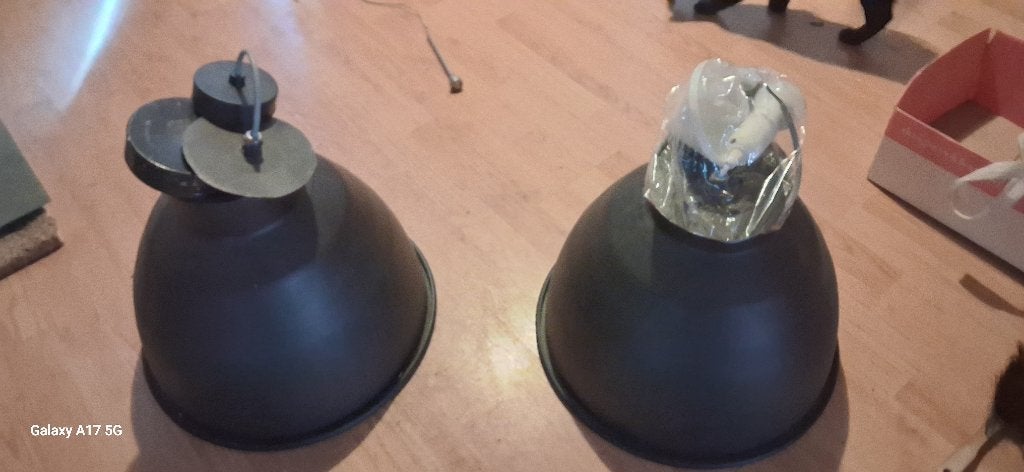2 mooie industrie hanglampen, Ophalen of Verzenden, Gebruikt, Metaal