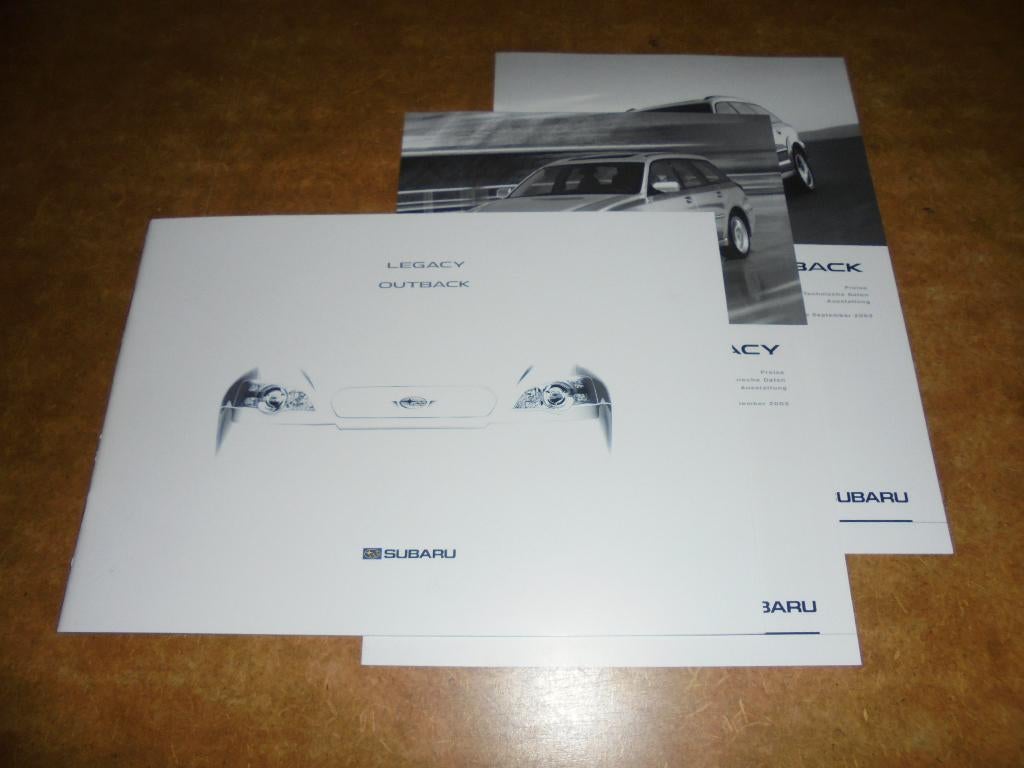 brochure Subaru Legacy en Outback  2004, Ophalen of Verzenden, Nieuw, Overige merken