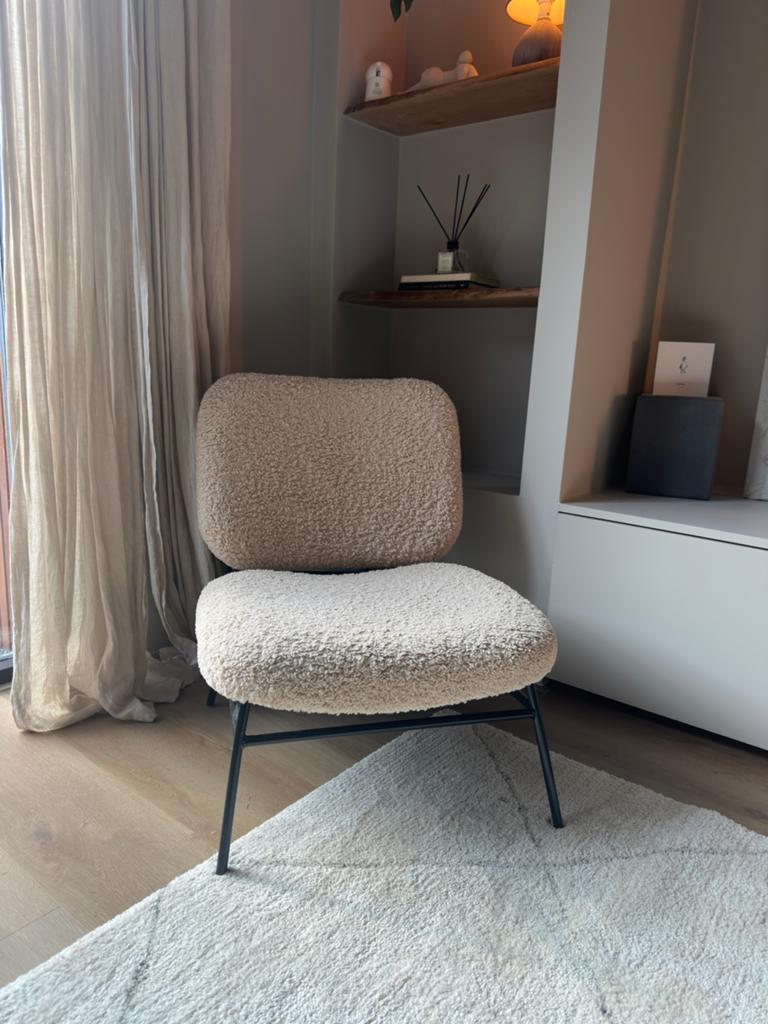 Zara Home Teddy Stoel - Crème/Beige, Huis en Inrichting, Ophalen, Overige kleuren, Zo goed als nieuw, Eén