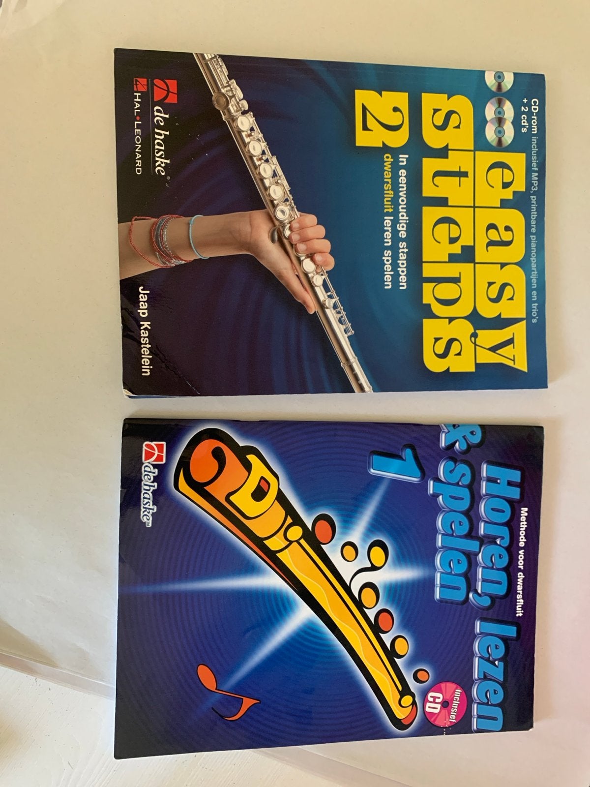 Dwarsfluit boeken - Easy Steps 2 en Horen, Lezen & Spelen 1, Muziek en Instrumenten, Bladmuziek, Gebruikt, Overige genres, Les of Cursus