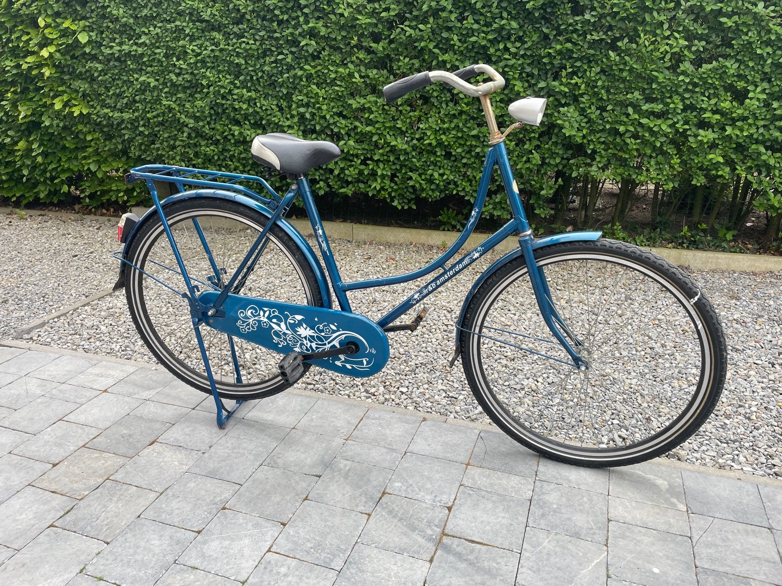 Mooie blauwe damesfiets met terugtraprem, Terugtraprem, Gebruikt, 50 tot 53 cm, Ophalen