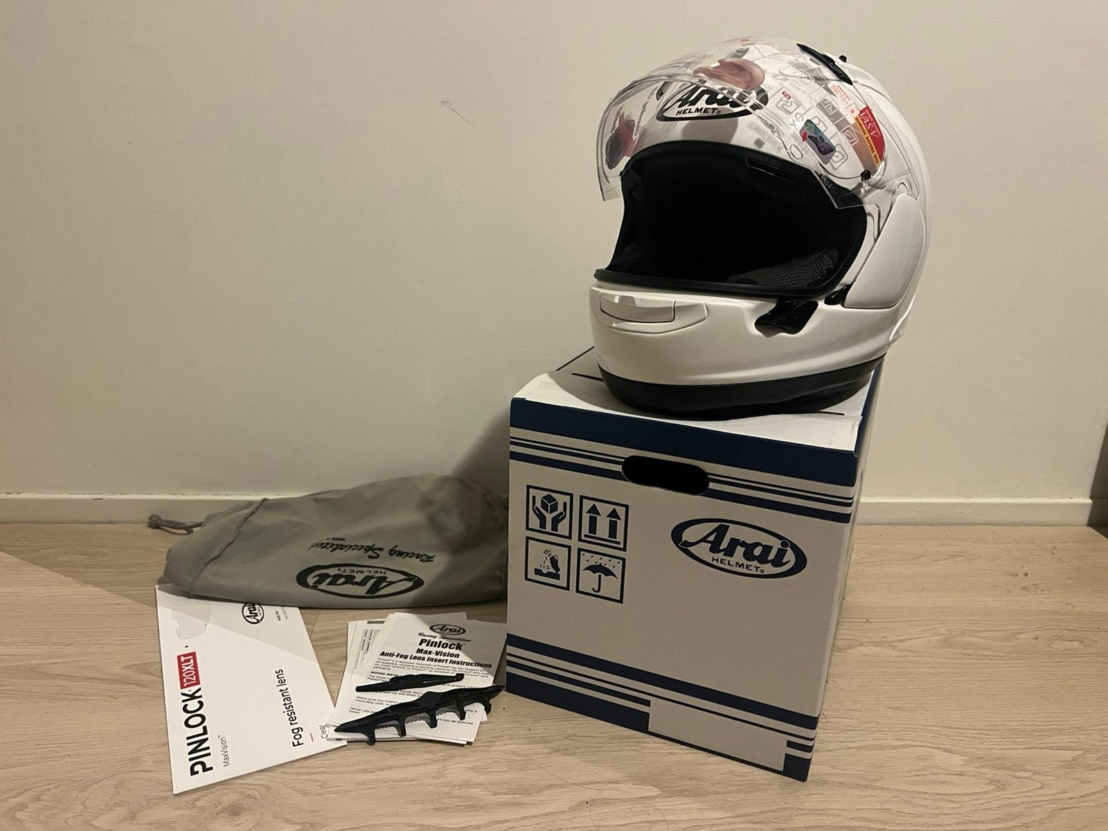 Arai RX7V-EVO Diamond White S, Arai, Heren, Ophalen of Verzenden, Integraalhelm