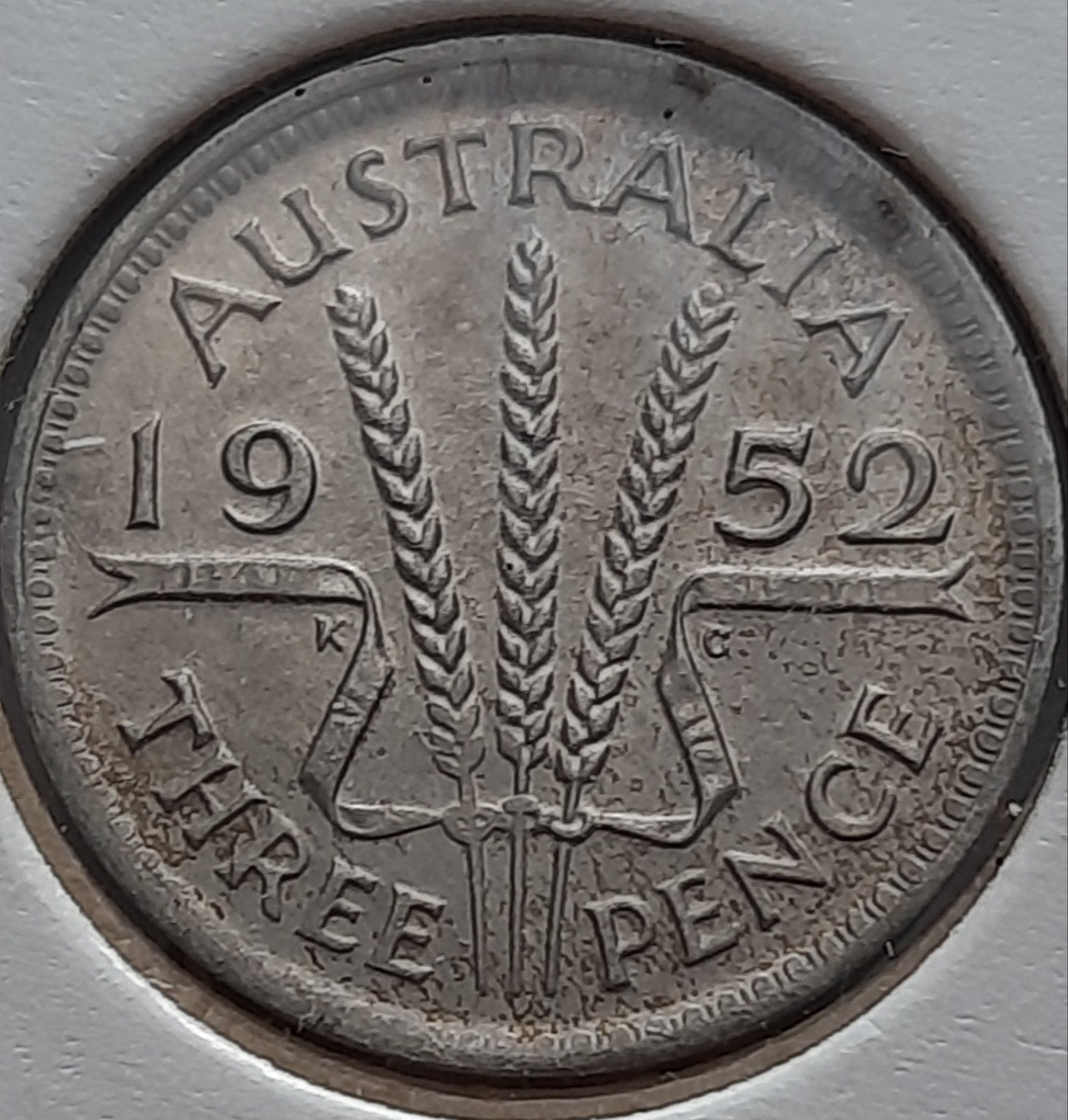 Australië 3 pence 1952(Zilver,), Postzegels en Munten, Ophalen of Verzenden, Setje, Zilver