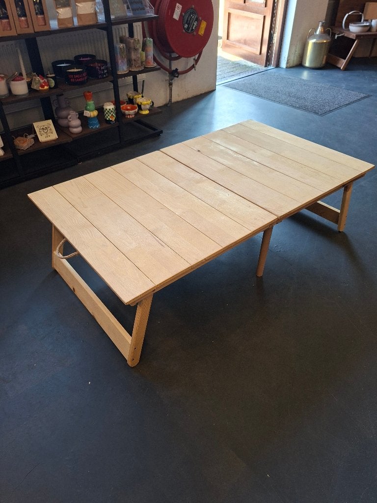 Campingtafel Inklapbaar Hout – 120 x 70 cm, Ophalen of Verzenden, Zo goed als nieuw, Campingtafel