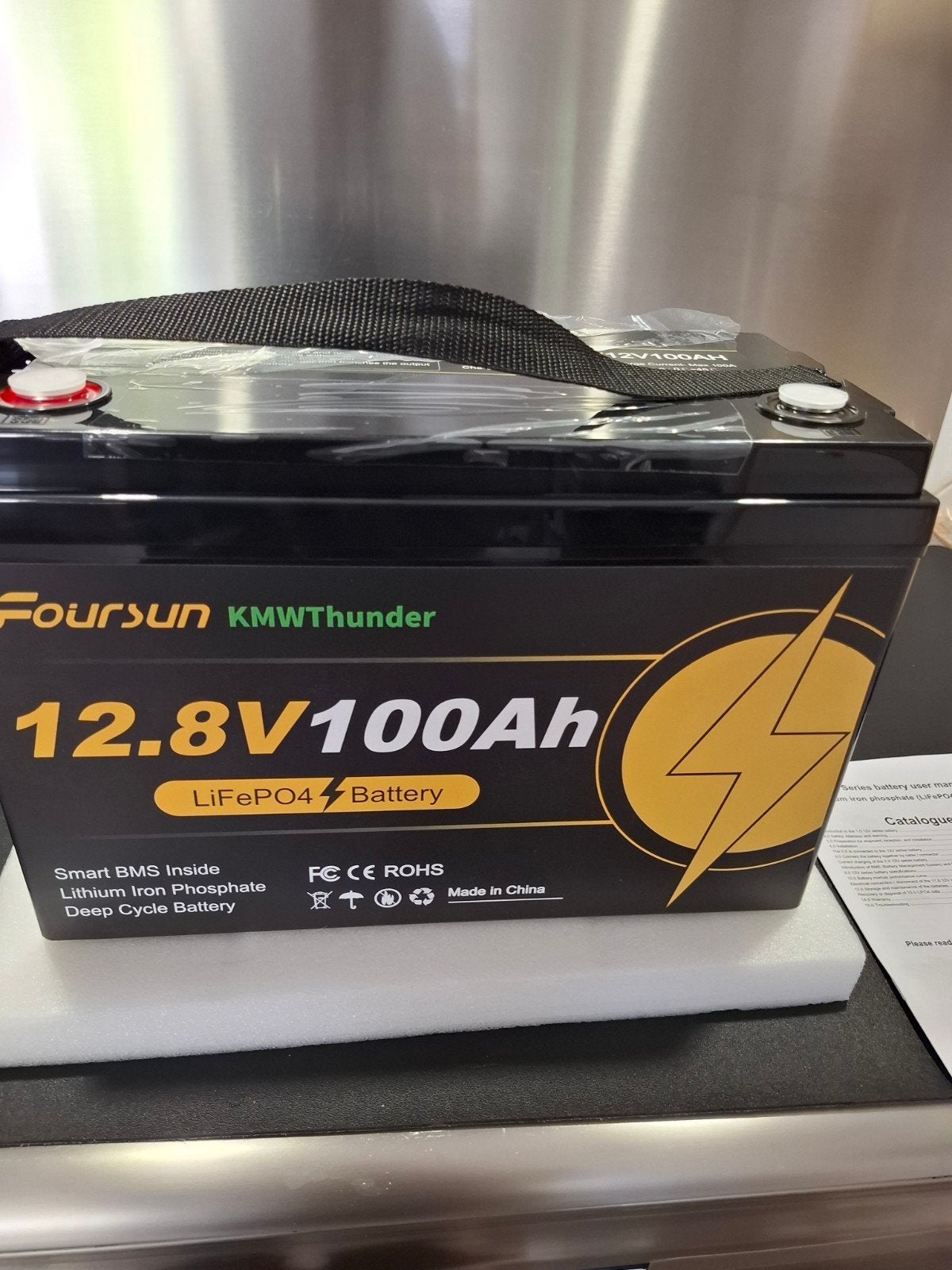 Foursun KMWThunder 12.8V 100Ah LiFePO4 Accu, Caravans en Kamperen, Ophalen of Verzenden, Nieuw