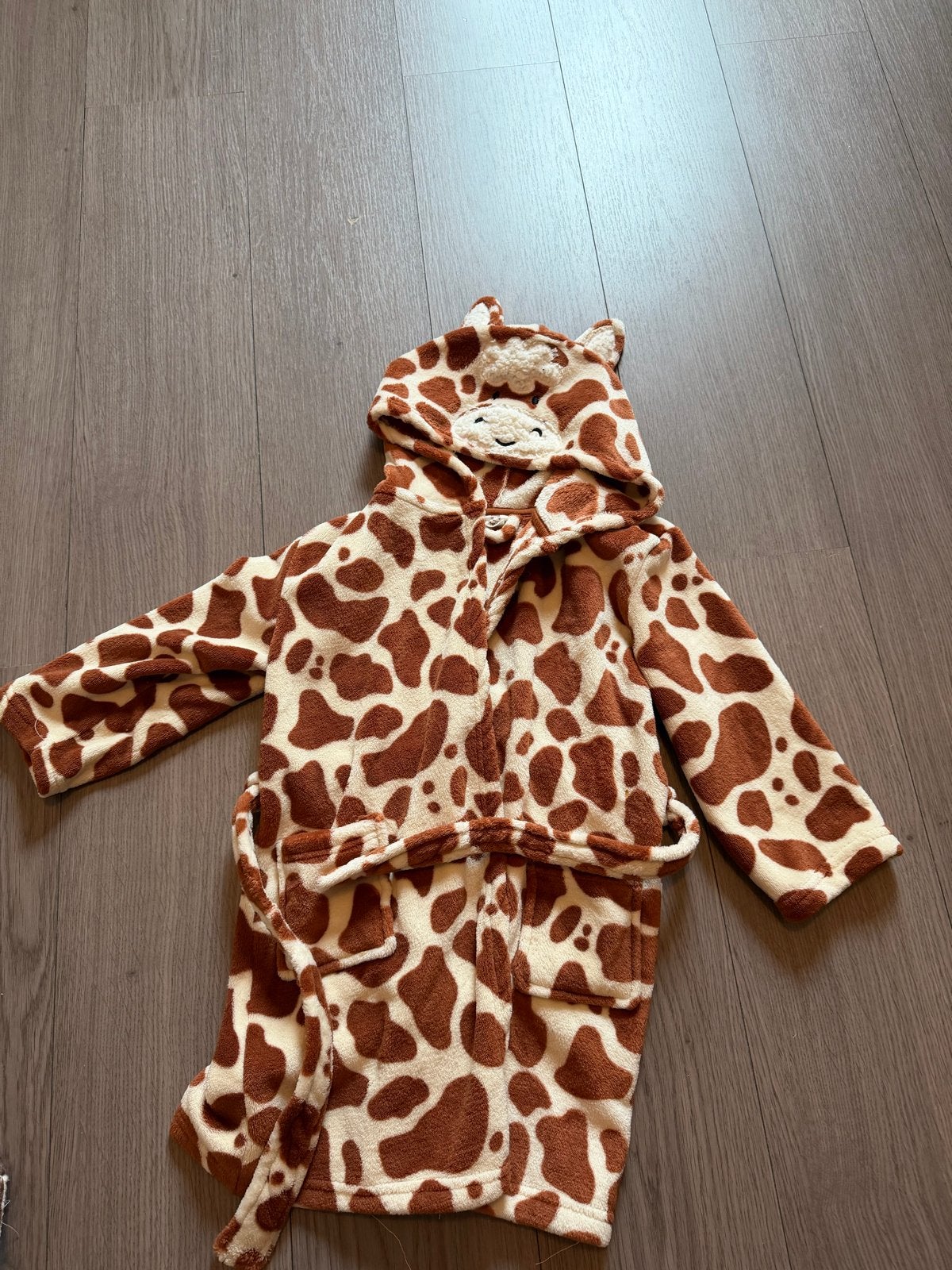 Fleece badjas kind giraf 110-116, Ophalen of Verzenden, Gebruikt, Jongen of Meisje