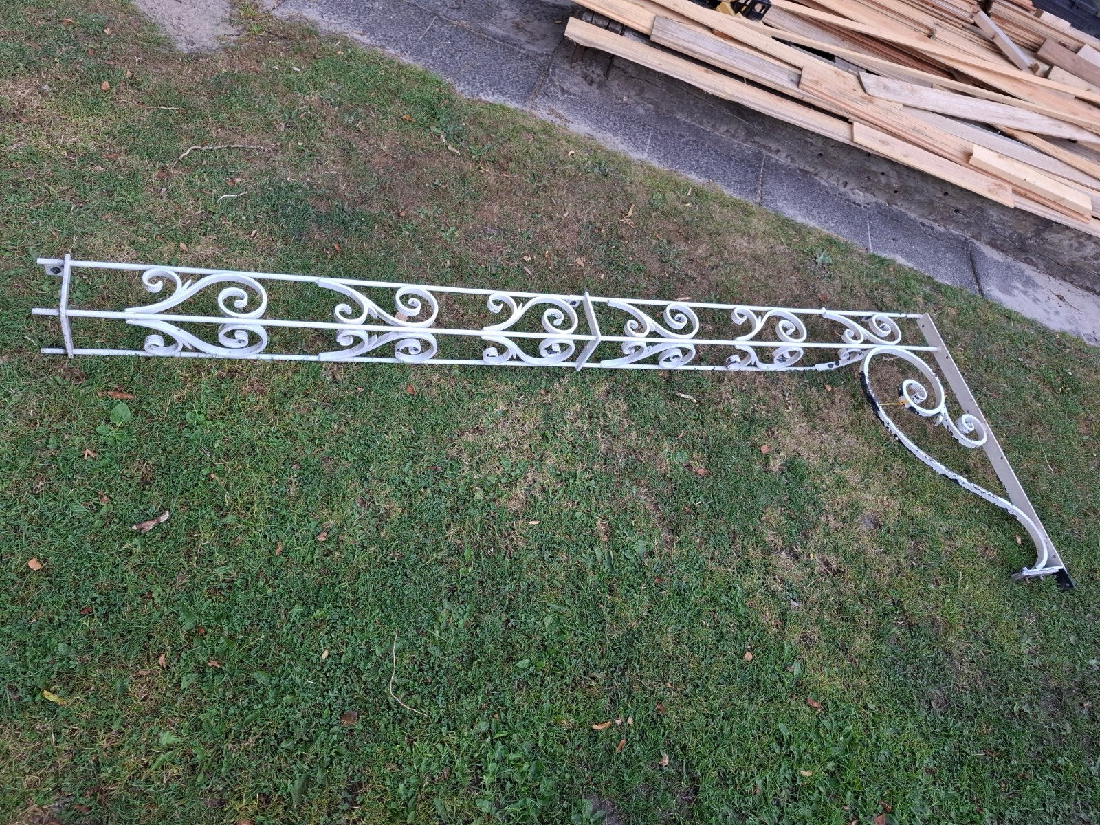 Smeedijzeren / Stalen Wandconsole – Luifelsteun 262 cm (Juge, Antiek en Kunst, Ophalen