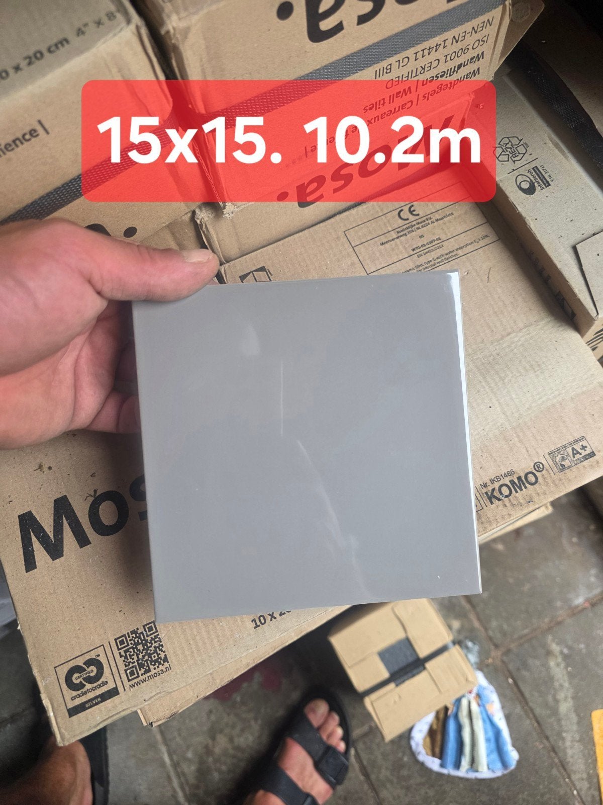 Mosa wandtegels 15x15 cm - 10.2 m², Nieuw, Minder dan 20 cm, 10 m² of meer, Wandtegels