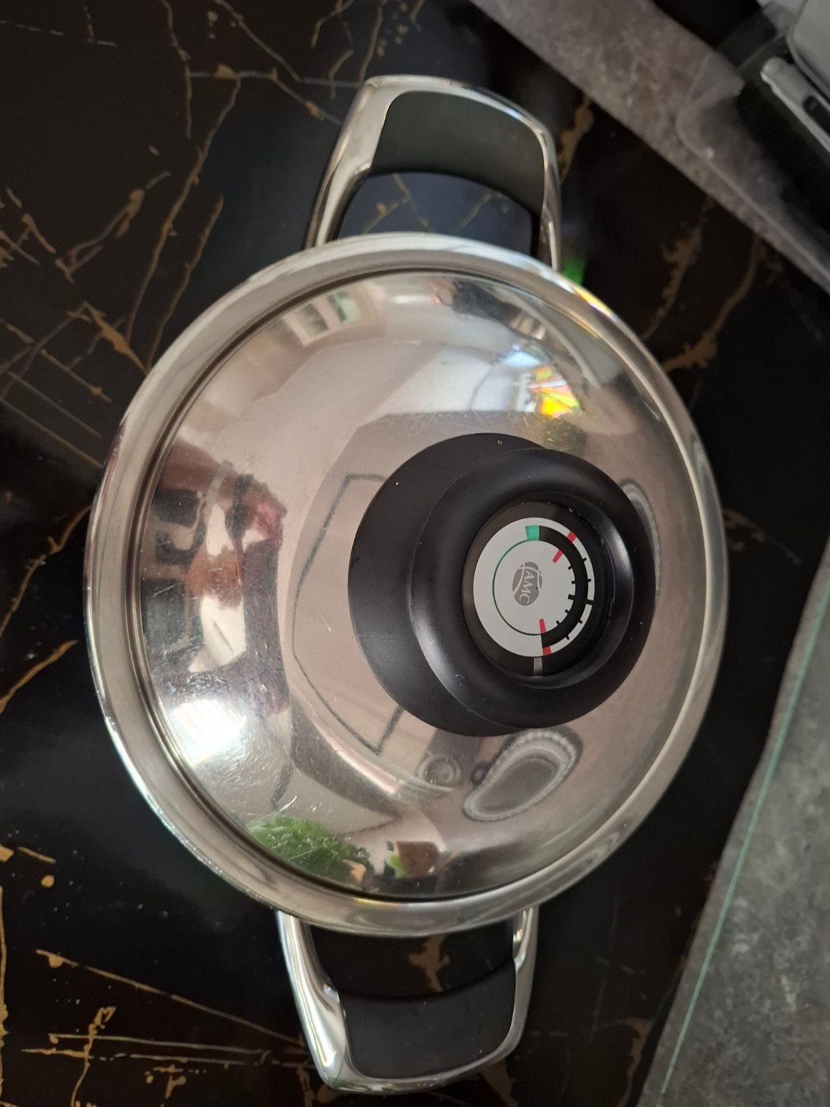 AMC 2.8 liter Inductie Softline, Ophalen of Verzenden, Rvs, Kookpan of Snelkookpan