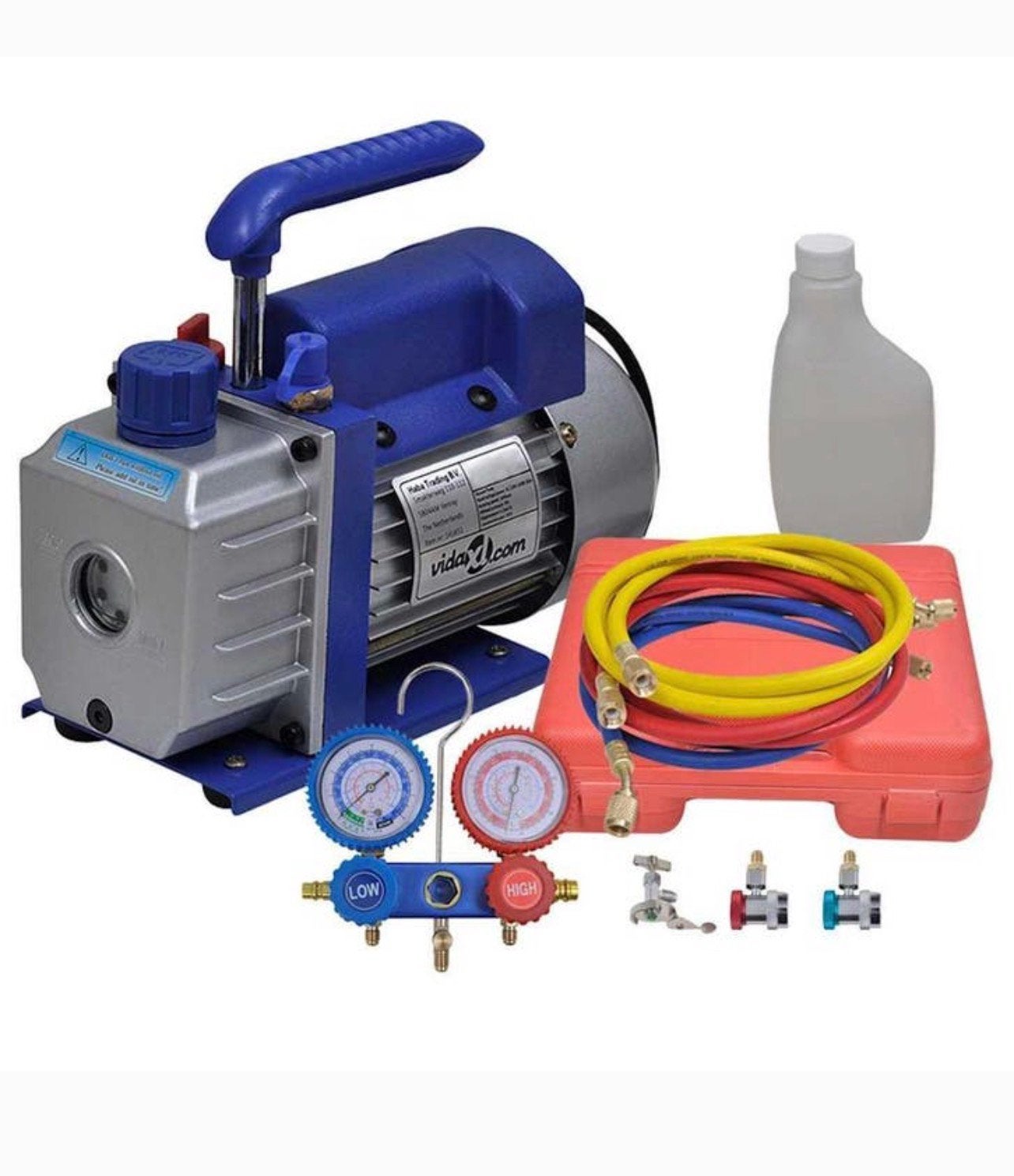 Vacuumpomp set te huur voor airco/auto, Ophalen of Verzenden, Zo goed als nieuw, Wandairco, 3 snelheden of meer