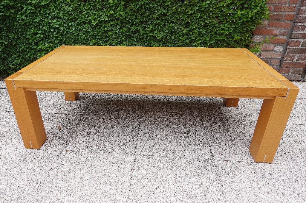 Blank Eiken Salontafel, Ophalen, Gebruikt, 100 tot 150 cm, 50 tot 100 cm